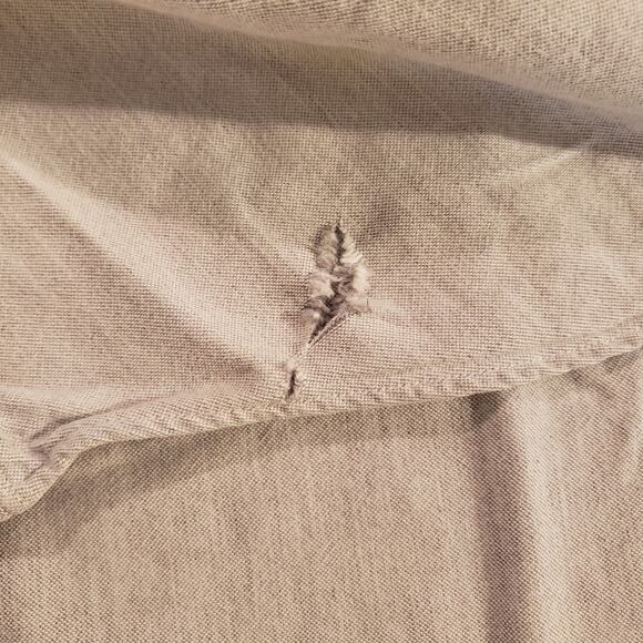 J. Crew Casual Rugby Buttondown Shirt Gray White Men's XL - Picture 8 of 9